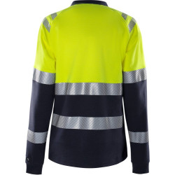 FRISTADS Flamestat Hi Vis Dames T-Shirt Met Lange Mouwen Klasse 1 7108 Tfl