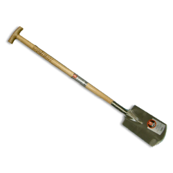 Ideal spade, type 1006 nr. 1, met kruksteel 85 cm. Blad uit een stuk gesmeed.