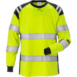 FRISTADS Flamestat Hi Vis T-Shirt Met Lange Mouw Dames Klasse 3 7097 Tflh