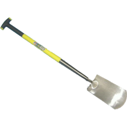 ATLAS spade gepolijst, met Fiberglas T-steel. Totale lengte 115 cm.