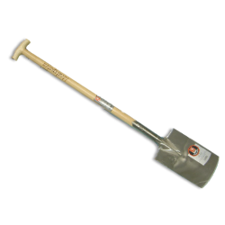 Ideal spade, type 1001 nr. 2, breed model, met kruksteel 85 cm.