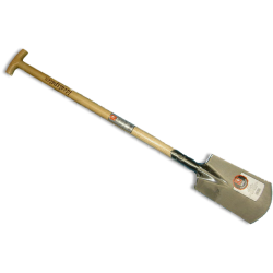 Ideal spade, type 1006 nr. 1, met OPSTAP met kruksteel 85 cm. Blad uit een stuk gesmeed.