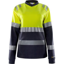 FRISTADS Flamestat Hi Vis Dames T-Shirt Met Lange Mouwen Klasse 1 7108 Tfl