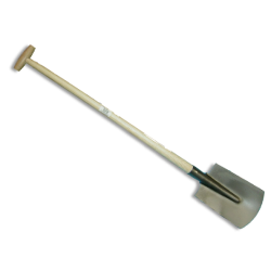 Spade Aktie Hobby met Import schopsteel PE 90 cm. gebogen, gewaxt.