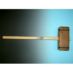 Sleg, rechthoek model, met ovale steel 100 cm.